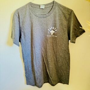 ZAPATA Dark Heather Grey  Logo Sugar Skull Mens Short Sleeve T-Shirt Tee Top L